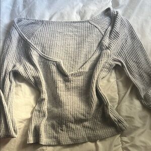 Aeropostale Off-the-Shoulder Gray Sweater
